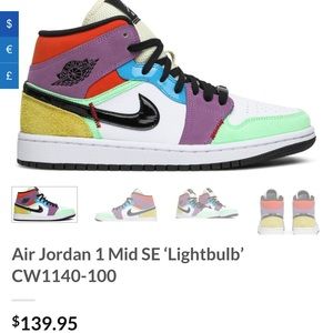 Air Jordan 1 Mid SE ‘Lightbulb’ CW1140-100
